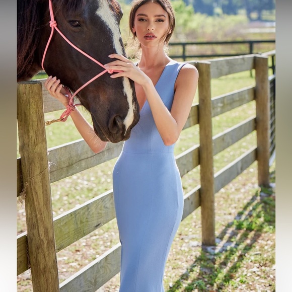 Dress the Population Sandra Dress in Sky, New with Tags - Picture 1 of 11